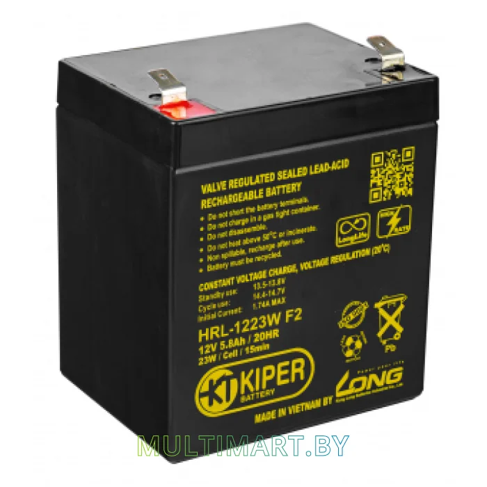 Аккумулятор для ИБП Kiper HRL-1223W F2 (12В/5 А·ч)
